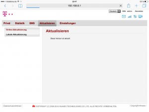 Aktualisierung Speedbox LTE III