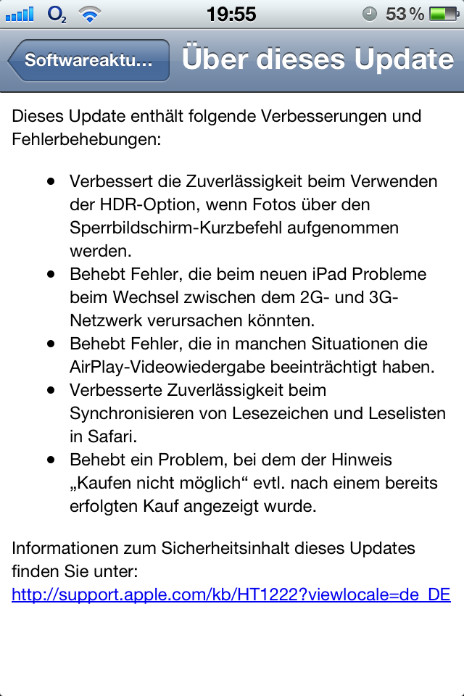 iOS Update 5.1.1 schließt Sicherheitslücken
