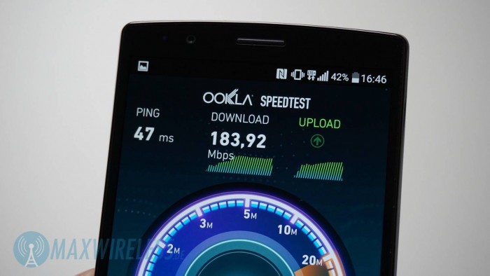 Weit entfernt von 300 MBit/s, aber trotzdem schnell: LTE Advanced auf dem LG G4.