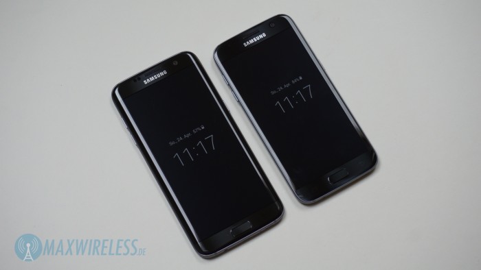 Beide Galaxy S7 Smartphones haben ein Always On Display