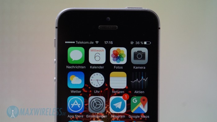 iPhone SE Homescreen