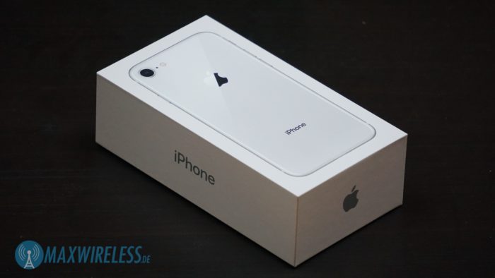 Die Verpackung des Apple iPhone 8.