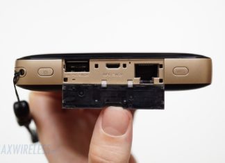 Test: Huawei E5885 Mobile WiFi Pro2 Anschlüsse beim Huawei E5885.