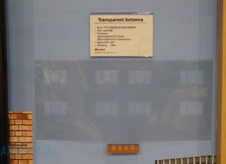 Huawei zeigt transparente LTE und 5G Antenne Transparente LTE Antenne von Huawei.