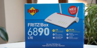 Test: AVM FRITZ!Box 6890 LTE Verpackung der AVM FRITZ!Box 6890 LTE.