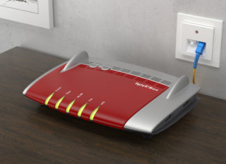 Glasfaser-Modem: AVM FRITZ!Box 5491 kann GPON Die FRITZ!Box 5491 für den GPON Glasfaser-Anschluss.