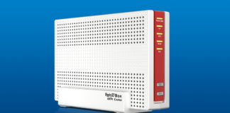 DOCSIS 3.1: FRITZ!Box 6591 kann 6 GBit/s im Kabel-Netz Die AVM FRITZ!Box 6591 Cable. Bild: AVM.