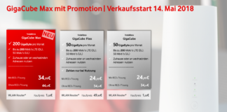 Vodafone GigaCube Max: 200 GB LTE als DSL-Ersatz