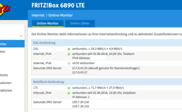 AVM FRITZ!Box 6890 LTE: Labor-Firmware ermöglicht Kombination von DSL und LTE Die neue Labor-Firmware ermöglicht den Parallelbetrieb von LTE und DSL. Screenshot: maxwireless.