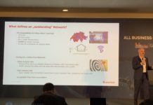 Sunrise CTO: perfektes LTE-Netz ist die beste 5G Vorbereitung Sunrise CTO Elmar Grasser präsentiert Erfolgsfaktoren für ein gutes LTE Netzwerk. Bild: maxwireless.de.