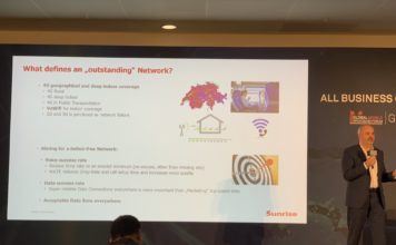 Sunrise CTO: perfektes LTE-Netz ist die beste 5G Vorbereitung Sunrise CTO Elmar Grasser präsentiert Erfolgsfaktoren für ein gutes LTE Netzwerk. Bild: maxwireless.de.