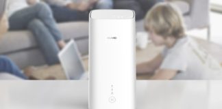 Huawei zeigt 5G CPE Pro Router auf dem MWC Huawei 5G Router. Bild: Huawei.